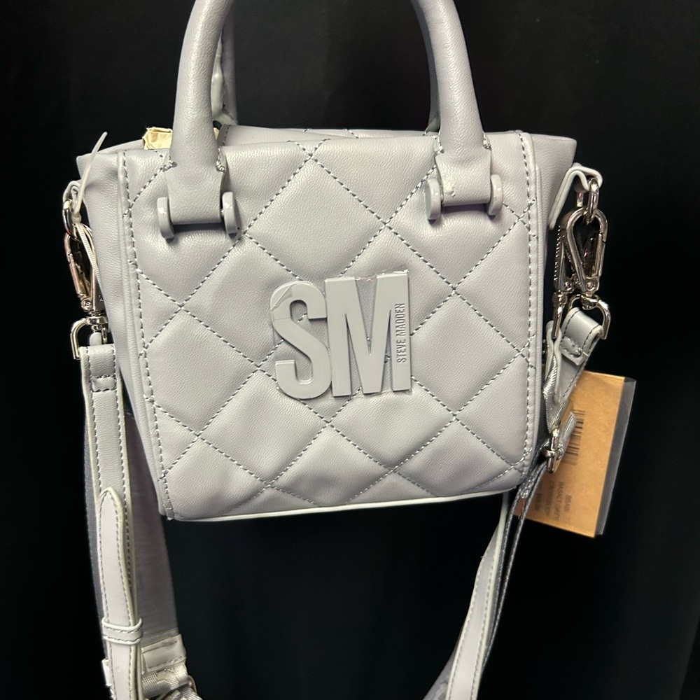 Quilted Gray Handbag